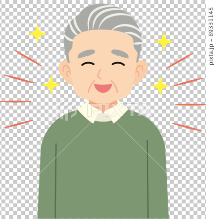 笑顔のシニア男性＿線なし 89331148