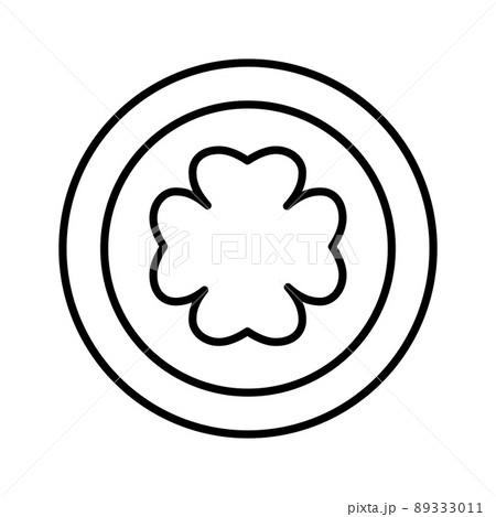 Icon Four leaf clover Casino Slot Machine line, editable stroke. Gambling symbol, object. Vector illustration 89333011