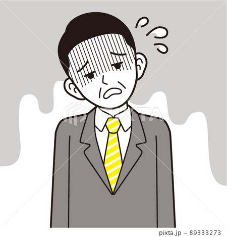 疲れたミドル男性ビジネスマン 疲れたミドル男性ビジネスマン 89333273