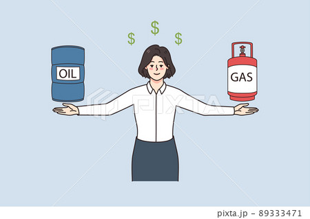 Businesswoman offer oil and gas for sale 89333471