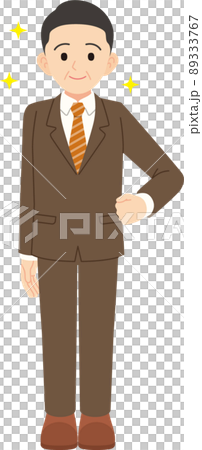 中間男商人全身_沒有線 89333767