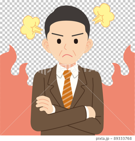 Angry middle male businessman _ no line Angry middle male businessman _ no line 89333768