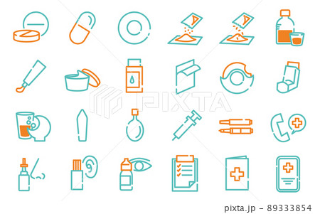 医療のお薬アイコンセット 89333854