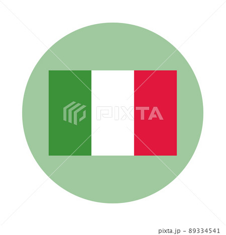 丸い円の中にイタリア国旗のアイコン 丸い円の中にイタリア国旗のアイコン 89334541