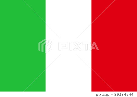 イタリア国旗のイラスト。ベクター。 イタリア国旗のイラスト。ベクター。 89334544