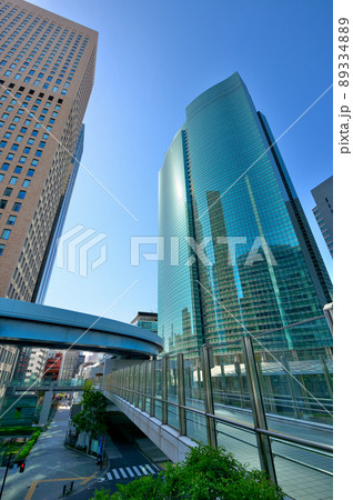 汐留巨大複合都市 シオサイトの超高層ビル群の風景 汐留巨大複合都市 シオサイトの超高層ビル群の風景 89334889