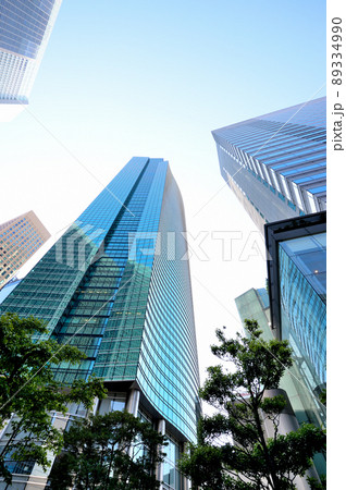 汐留巨大複合都市 シオサイトの超高層ビル群の風景 汐留巨大複合都市 シオサイトの超高層ビル群の風景 89334990