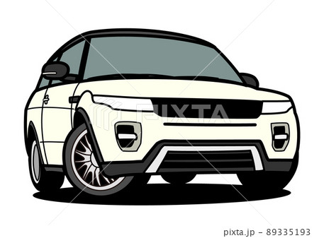 ブリティッシュSUV 白色系 自動車イラスト ブリティッシュSUV 白色系 自動車イラスト 89335193