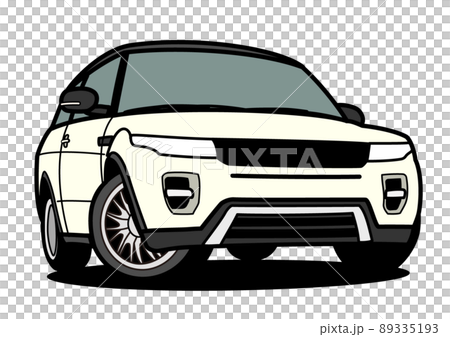 ブリティッシュSUV 白色系 自動車イラスト ブリティッシュSUV 白色系 自動車イラスト 89335193