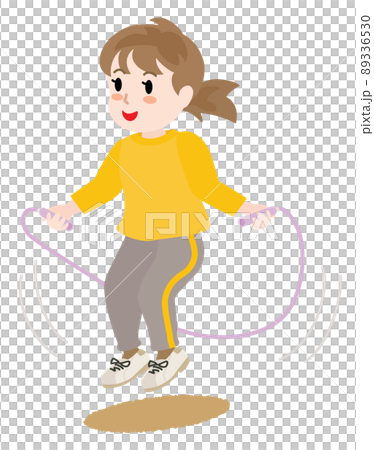 縄跳びをする女の子 89336530
