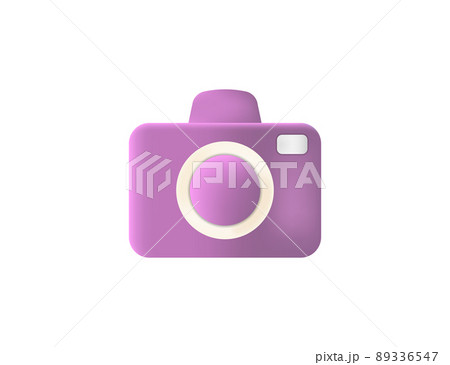 Photo camera. 3d icon. Vector illustration. Photo camera. 3d icon. Vector illustration. 89336547