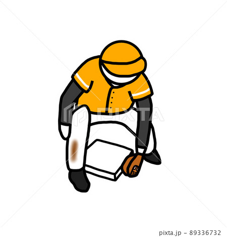 ランナーをタッチするプレイヤー(セカンド、ショートまたはサード)のイラスト ランナーをタッチするプレイヤー(セカンド、ショートまたはサード)のイラスト 89336732