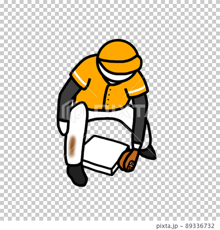 ランナーをタッチするプレイヤー(セカンド、ショートまたはサード)のイラスト ランナーをタッチするプレイヤー(セカンド、ショートまたはサード)のイラスト 89336732