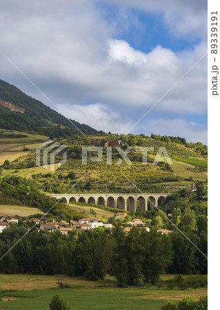 Landscape  near Compeyre, Midi-Pyrenees, Departement Aveyron, France 89339191