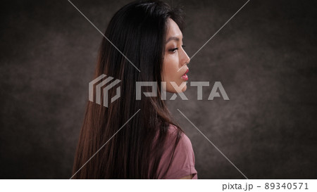 Young pretty woman in profile - portrait shot Young pretty woman in profile - portrait shot 89340571