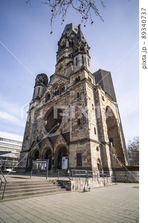 Famous Kaiser Wilhelm Memorial Church in Berlin 89340737