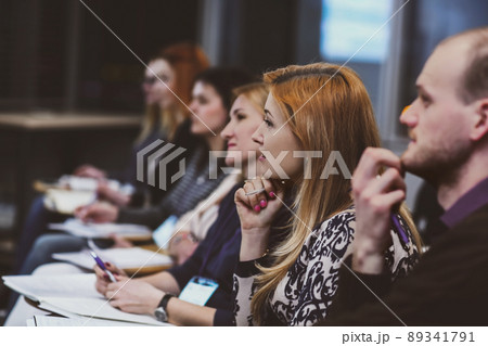 group of people present at business conference group of people present at business conference 89341791