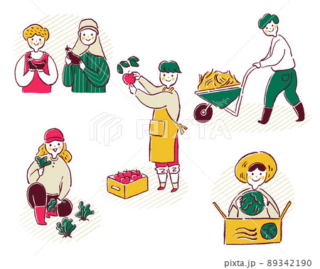 農業・農家のイラストセット 89342190