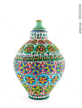 Egyptian decorated colorful pottery vessel (Kolla) 89342204