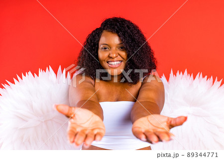 american woman matchmaker in red background valentine day american woman matchmaker in red background valentine day 89344771