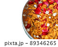 Flowers floating jasmine, marigold and rose for Songkran Festival on isolated background 89346265