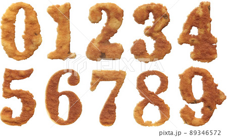 Rusty coarse baked sand numbers. 89346572