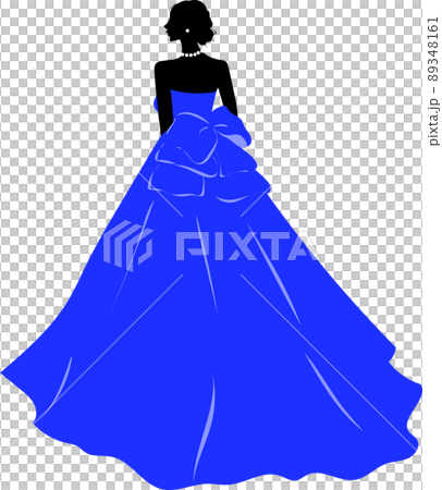 ウェディングドレスを着た花嫁のイラスト素材