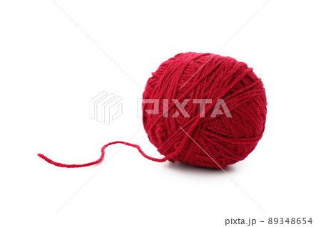 Ball of yarn isolated on white background 89348654