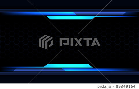 Abstract Black Hexagon Mesh Metal Banner Blue Pixta