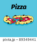 Real pizza with mozzarella and tomatoes 89349441