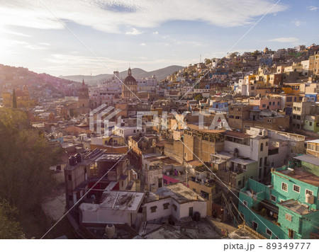 The beautiful Cityscape of Guanajuato at Golden Hour evening time The beautiful Cityscape of Guanajuato at Golden Hour evening time 89349777
