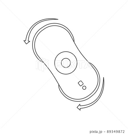 Window cleaning robot line icon vector.  89349872