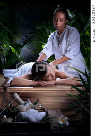 woman in spa environment woman in spa environment 89350337
