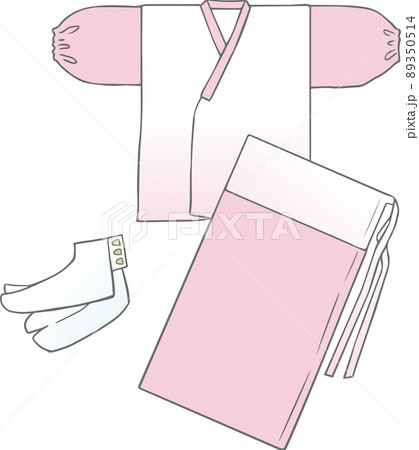 肌襦袢・足袋ベクターイラスト（七五三女児着付けアイテム） 89350514