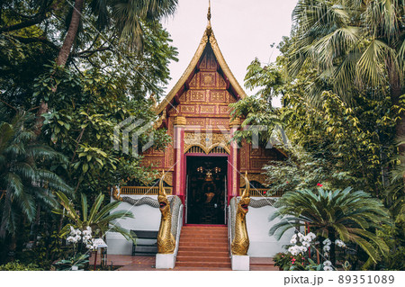 Wat Phra Kaew temple in Chiang Rai, Thailand 89351089
