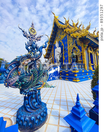 Wat Rong Suea Ten, the Blue Temple, in Chiang Rai, Thailand 89351297