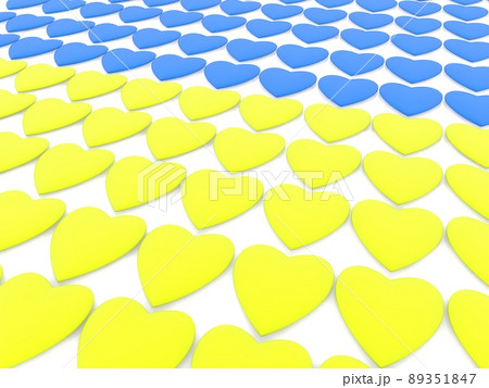 Hearts in the national colors of Ukraine 89351847