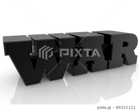 WAR concept in black 89352121