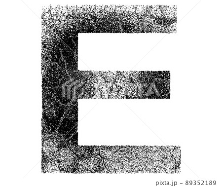 Decorative letter with cracked surface texture isolated on white background. 89352189