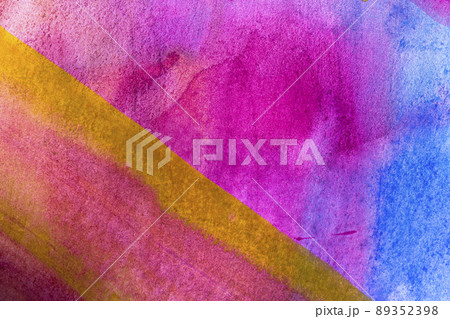 Multicolor creative watercolor background. Abstract stains and lines. Banner. 89352398