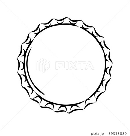Bottle cap. Doodle style bottle cap vector 89353089