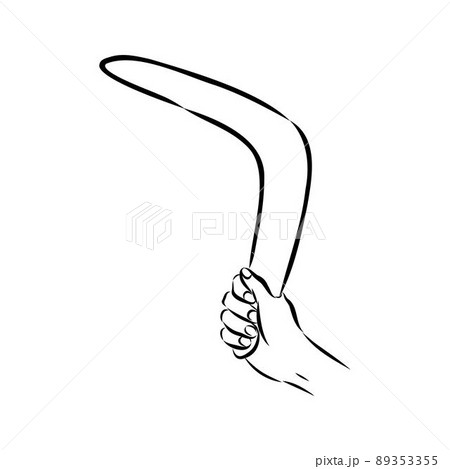 Boomerang in flight. Vector drawing boomerang vector 89353355