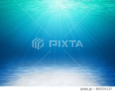 海中 マリンブルー 背景素材 海中 マリンブルー 背景素材 89354137