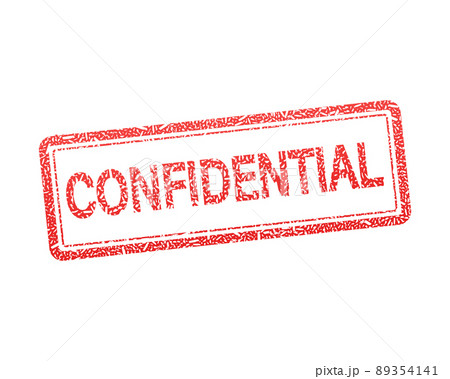 Confidential red stamp for banner design. Isolated background. Sign forbidden. Vector file. 89354141