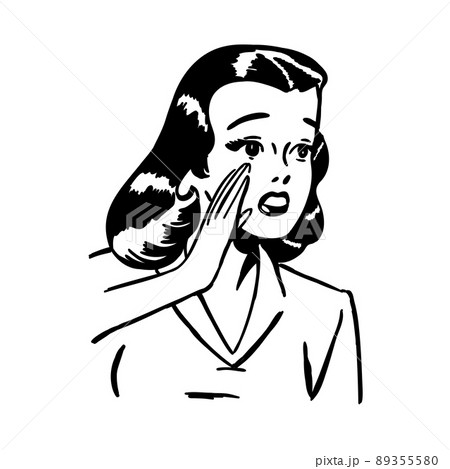 Woman scream pop art retro vector illustration. Masterpiece metaphor. Isolated image on white background. Comic book style imitation. 89355580