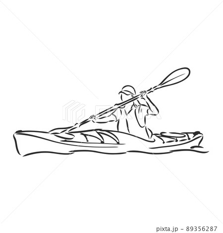 kayak vector sketch on a white background 89356287