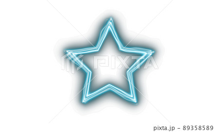 CGライン　歪むレーザーの星形フレーム 89358589