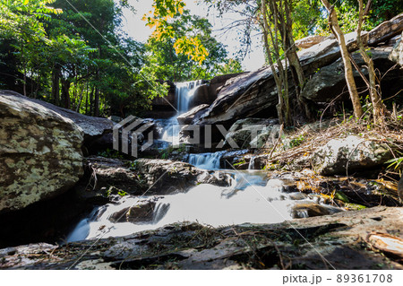 Tropical waterfall in rain forest 89361708