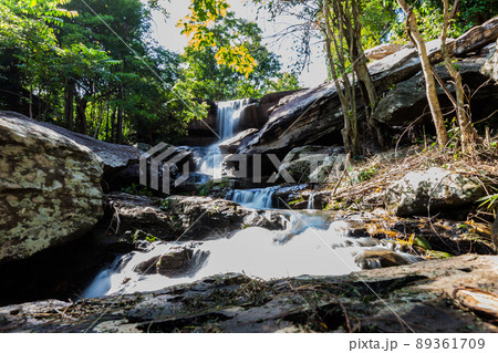 Tropical waterfall in rain forest 89361709