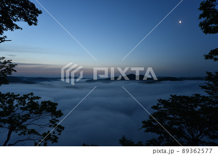 鎌倉山の雲海、茂木、栃木県 89362577